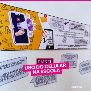 KIT PAINEL PROIBIDO USO DO CELULAR NA ESCOLA