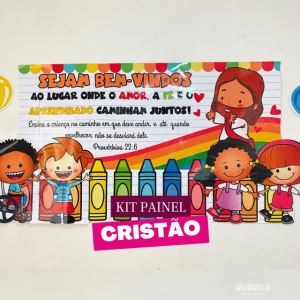 KIT PAINEL SEJAM BEM-VINDOS CRISTÃO