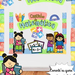 Painel Cantinho da Matemática - Explorando o Mundo dos Números!