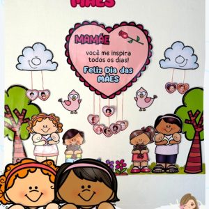Painel Dia das Mães com Livrinhos