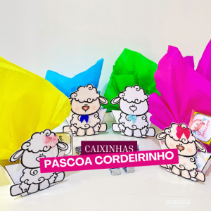 CAIXINHAS DE PÁSCOA COM O TEMA CORDEIRINHO!