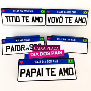 CAIXA PLACA EDIÇÃO DIA DOS PAIS